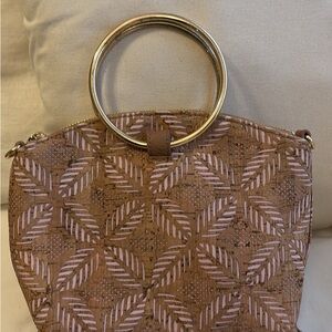 Lulu's Tan and Gold Mini Bag